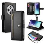 For Redmi 14C 4G Nine Card-slot Zipper Wallet Bag Leather Phone Case(Black)