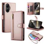 For Redmi Turbo 4 Pro / Xiaomi Poco F7 Nine Card-slot Zipper Wallet Bag Leather Phone Case(Pink)