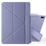 For Huawei MatePad 11 2021 Fixed Buckle Magnetic Deformation Leather Tablet Case(Lavender Purple)