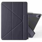 For Huawei MatePad Air 12 2024 Fixed Buckle Magnetic Deformation Leather Tablet Case(Black)