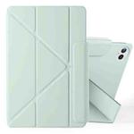 For Huawei MatePad Pro 12.2 2024 Fixed Buckle Magnetic Deformation Leather Tablet Case(Baby Green)