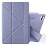 For Huawei MatePad Pro 12.2 2024 Fixed Buckle Magnetic Deformation Leather Tablet Case(Lavender Purple)