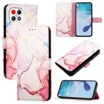 For T-Mobile REVVL 7 5G PT003 Marble Pattern Flip Leather Phone Case(Rose Gold)