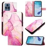 For T-Mobile Revvl 6x 5G PT003 Marble Pattern Flip Leather Phone Case(Pink Purple Gold)