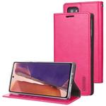 For Samsung Galaxy Note20 Ultra GOOSPERY BLUE MOON Crazy Horse Texture Horizontal Flip Leather Case With Bracket & Card Slot & Wallet(Rose Red)