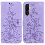 For Samsung Galaxy M16 5G / F16 5G / M36 5G Lily Embossed Leather Phone Case(Purple)
