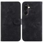 For Samsung Galaxy M16 5G / F16 5G / M36 5G Lily Embossed Leather Phone Case(Black)