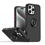 For iPhone 16 Pro Max Q Shadow 1 Series TPU + PC Phone Case with Ring(Black+Red)