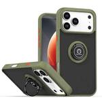 For iPhone 17 Pro Max Q Shadow 1 Series TPU + PC Phone Case with Ring(Army Green)