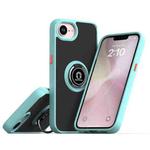 For iPhone 16e Q Shadow 1 Series TPU + PC Phone Case with Ring(Sky Blue)
