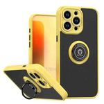 For iPhone 15 Pro Max Q Shadow 1 Series TPU + PC Phone Case with Ring(Yellow)