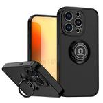 For iPhone 15 Pro Q Shadow 1 Series TPU + PC Phone Case with Ring(Black+Black)
