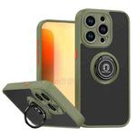 For iPhone 15 Pro Q Shadow 1 Series TPU + PC Phone Case with Ring(Army Green)