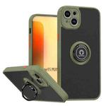 For iPhone 15 Plus Q Shadow 1 Series TPU + PC Phone Case with Ring(Army Green)