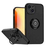 For iPhone 15 Q Shadow 1 Series TPU + PC Phone Case with Ring(Black+Black)