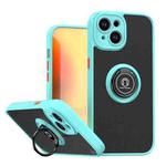 For iPhone 15 Q Shadow 1 Series TPU + PC Phone Case with Ring(Sky Blue)