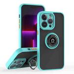 For iPhone 13 Pro Q Shadow 1 Series TPU + PC Phone Case with Ring(Sky Blue)