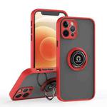 For iPhone 12 Pro Q Shadow 1 Series TPU + PC Phone Case with Ring(Red)