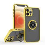 For iPhone 12 Pro Q Shadow 1 Series TPU + PC Phone Case with Ring(Yellow)