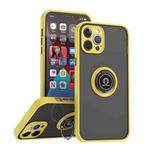For iPhone 12 Pro Max Q Shadow 1 Series TPU + PC Phone Case with Ring(Yellow)