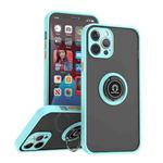 For iPhone 12 Pro Max Q Shadow 1 Series TPU + PC Phone Case with Ring(Sky Blue)