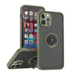 For iPhone 12 Pro Max Q Shadow 1 Series TPU + PC Phone Case with Ring(Army Green)