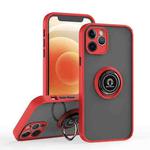 For iPhone 12 Q Shadow 1 Series TPU + PC Phone Case with Ring(Red)