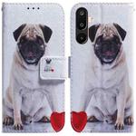 For Samsung Galaxy M16 5G / F16 5G / M36 5G Coloured Drawing Flip Leather Phone Case(Pug)