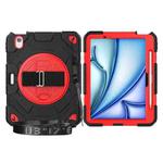 For iPad Air 11 2024 Spider Hand Grip Turntable Stand Tablet Case(Black Red)