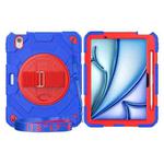 For iPad Air 11 2024 Spider Hand Grip Turntable Stand Tablet Case(Red Blue)