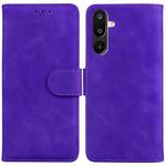 For Samsung Galaxy M16 5G / F16 5G / M36 5G Skin Feel Pure Color Flip Leather Phone Case(Purple)