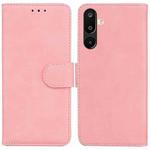 For Samsung Galaxy M16 5G / F16 5G / M36 5G Skin Feel Pure Color Flip Leather Phone Case(Pink)