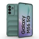 For Samsung Galaxy M56 5G Magic Shield TPU + Flannel Phone Case(Dark Green)