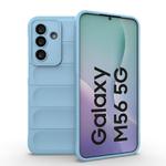 For Samsung Galaxy M56 5G Magic Shield TPU + Flannel Phone Case(Light Blue)