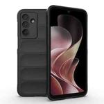 For Samsung Galaxy M36 5G India Magic Shield TPU + Flannel Phone Case(Black)