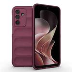 For Samsung Galaxy M36 5G India Magic Shield TPU + Flannel Phone Case(Wine Red)