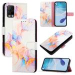 For BLU View 5 Pro PT003 Marble Pattern Flip Leather Phone Case(Galaxy Marble White)