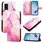 For BLU View Speed 5G PT003 Marble Pattern Flip Leather Phone Case(Pink Purple Gold)