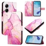For Redmi Turbo 4 PT003 Marble Pattern Flip Leather Phone Case(Pink Purple Gold)