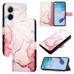 For Redmi Turbo 4 PT003 Marble Pattern Flip Leather Phone Case(Rose Gold)