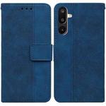 For Samsung Galaxy M16 5G / F16 5G / M36 5G Geometric Embossed Leather Phone Case(Blue)