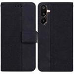For Samsung Galaxy M16 5G / F16 5G / M36 5G Geometric Embossed Leather Phone Case(Black)