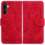 For Samsung Galaxy M16 5G / F16 5G / M36 5G Tiger Embossing Pattern Flip Leather Phone Case(Red)