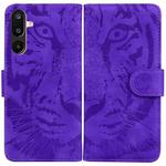 For Samsung Galaxy M16 5G / F16 5G / M36 5G Tiger Embossing Pattern Flip Leather Phone Case(Purple)