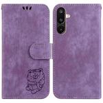 For Samsung Galaxy M16 5G / F16 5G / M36 5G Little Tiger Embossed Leather Phone Case(Purple)