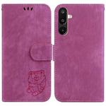 For Samsung Galaxy M16 5G / F16 5G / M36 5G Little Tiger Embossed Leather Phone Case(Rose Red)