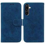 For Samsung Galaxy M16 5G / F16 5G / M36 5G Butterfly Rose Embossed Leather Phone Case(Blue)