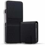 For Samsung Galaxy Z Flip5 Diamond Buckle Leather Phone Case with Lanyard(Black)