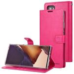 For Samsung Galaxy Note20 Ultra GOOSPERY BLUE MOON Crazy Horse Texture Horizontal Flip Leather Case With Bracket & Card Slot & Wallet(Rose Red)