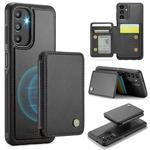 For Samsung Galaxy A13 5G JEEHOOD J05 Business Magnetic Style RFID Leather Phone Case(Black)